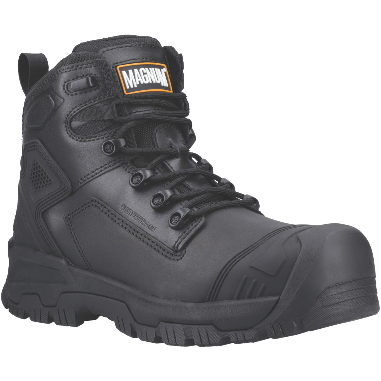 Magnum Highway 6" Size 10.5 Black Waterproof Safety Boots (748EK)