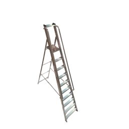 Lyte Aluminium 3.25m 10 Step Platform Step Ladder With Handrail