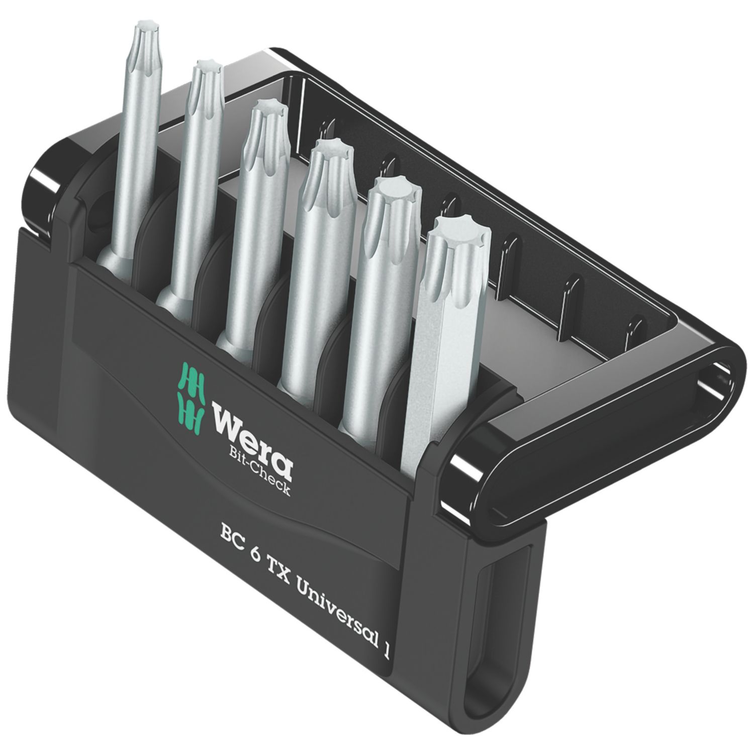 Wera Bit-Check 6 TX Universal 1 1/4" Hex Shank TX Bit Set 6 Pieces (748FW)
