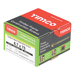 Timco  Hex Socket  Timber Frame Construction & Landscaping Screws 6.7mm x 75mm 50 Pack