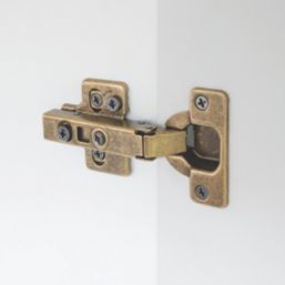 Eclipse 3D Adjustable Soft Close Steel 105° Full Overlay Antique Bronze Cabinet Hinge 62mm 2 Pack