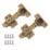 Eclipse 3D Adjustable Soft Close Steel 105° Full Overlay Antique Bronze Cabinet Hinge 62mm 2 Pack