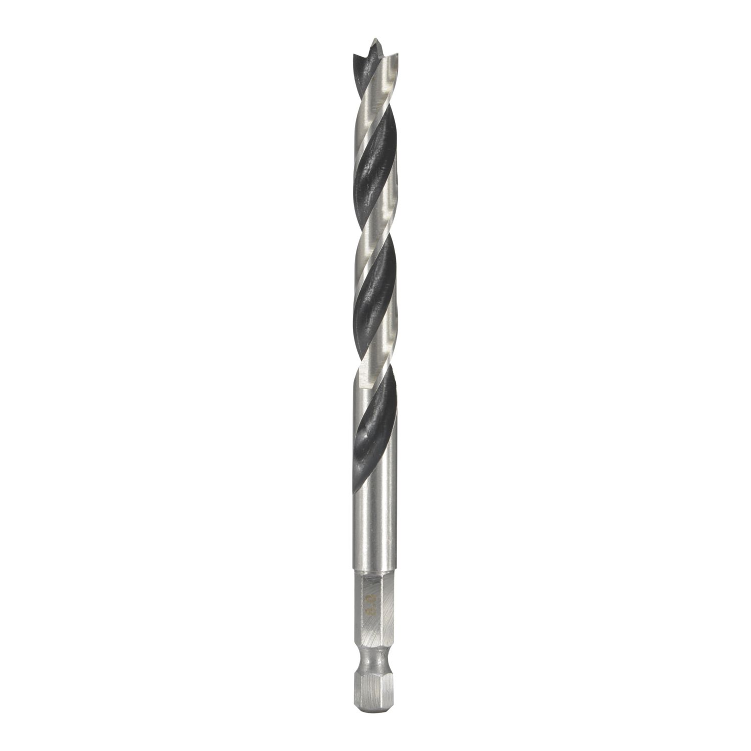 Titan Hex Shank Double-Flute Brad Point Wood Drill Bit 8mm x 117mm (748PT)