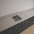 Metis  Brown Fleck Kitchen Worktop with 1 Bowl Stainless Steel Sink 3050mm x 620mm x 15mm