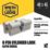 Smith & Locke 1 Star 6-Pin Euro Double Cylinder Locks 40-45 (85mm) Silver 2 Pack