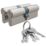 Smith & Locke 1 Star 6-Pin Euro Double Cylinder Locks 40-45 (85mm) Silver 2 Pack