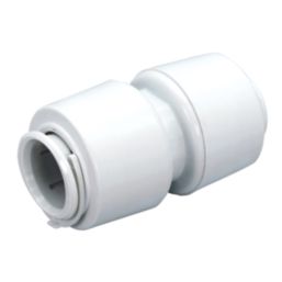 FloPlast FloFit+ Plastic Push-Fit Equal Straight Couplers 15mm 5 Pack