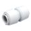 FloPlast FloFit+ Plastic Push-Fit Equal Straight Couplers 15mm 5 Pack
