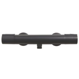 Highlife Bathrooms Argyll Exposed Single Outlet Thermostatic Matt Black Bar Shower Valve