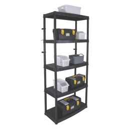 Essentials  5-Tier Plastic Garage Shelving Unit 850mm x 400mm x 1900mm