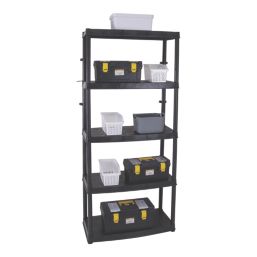 Essentials  5-Tier Plastic Garage Shelving Unit 850mm x 400mm x 1900mm