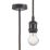 Knightsbridge Vintage 1.8m Pendant Set Light Fitting E27 Matt Black 3 1/2"