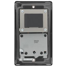 LAP  2-Gang Dual Voltage Shaver Socket 115 / 230V Black Nickel with Black Inserts