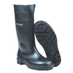 Dunlop Protomastor Size 4  Black Steel Toe Cap Safety Wellies