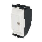 MK Grid Plus 13A Grid Fused Spur White with Colour-Matched Inserts