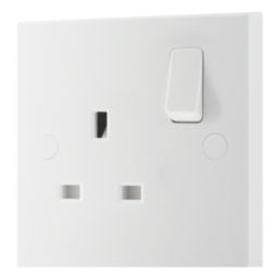 British General 900 Series 13A 1-Gang SP Switched Plug Sockets White   5 Pack