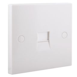 British General 900 Series 1-Gang Slave Telephone Socket White