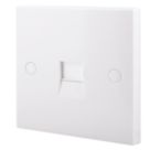 British General 900 Series 1-Gang Slave Telephone Socket White