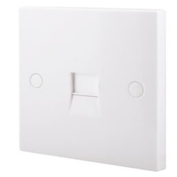British General 900 Series 1-Gang Slave Telephone Socket White