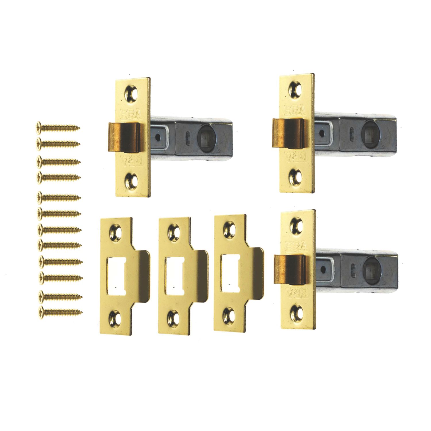 ERA Brass 188-33 Tubular Mortice Latches 64mm Case - 45mm Backset 3 Pack (7498T)