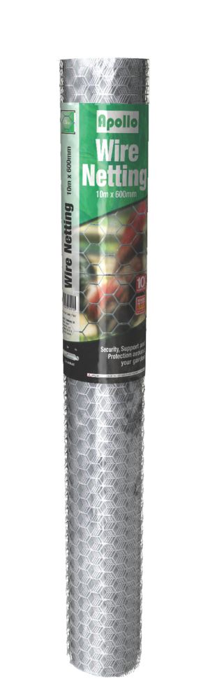 Apollo 25mm Galvanised Wire Netting 0.6m x 10m