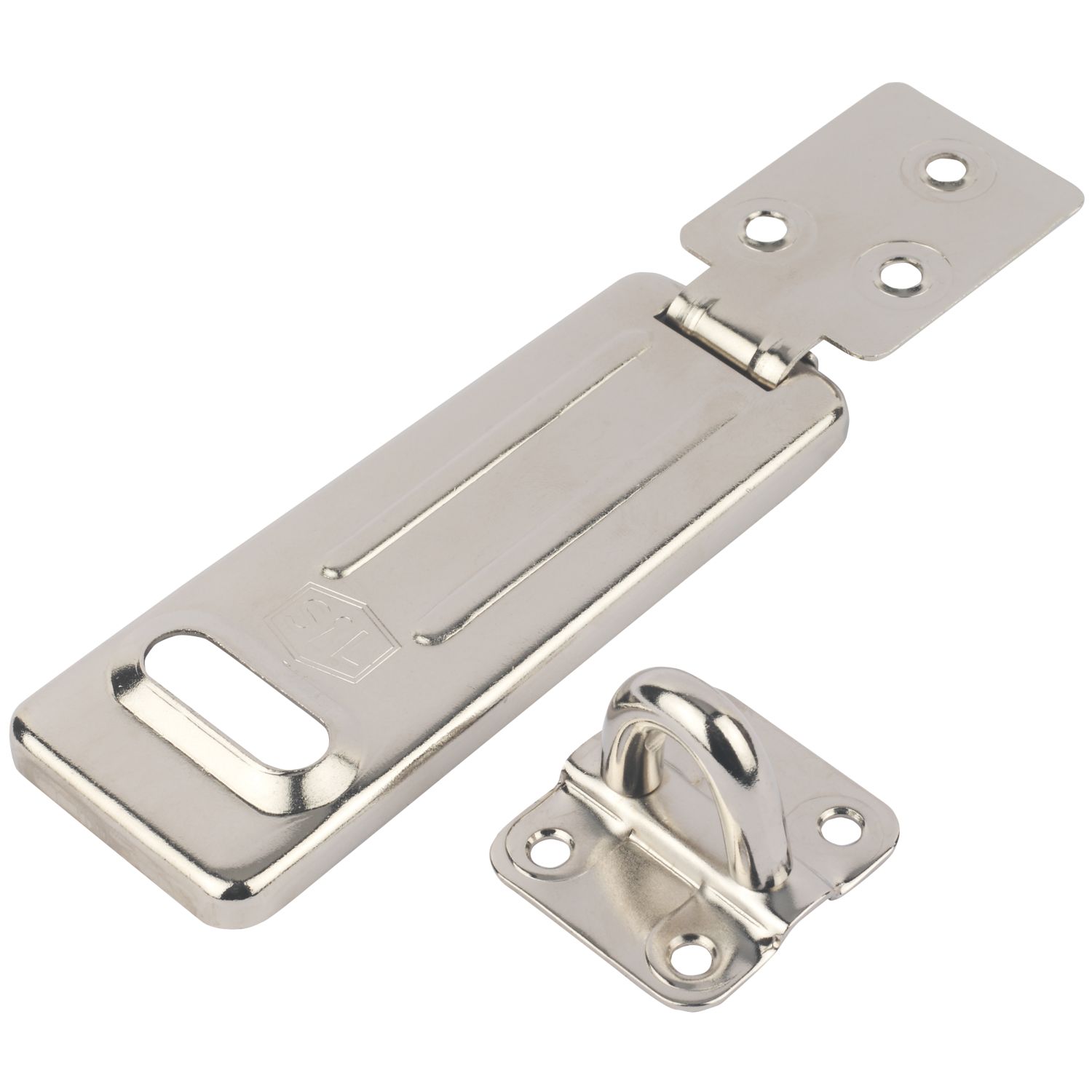Smith & Locke Hasp & Staple Nickel 118mm (7499X)
