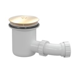 110mm Brushed Brass Dome Shower Trap Cover