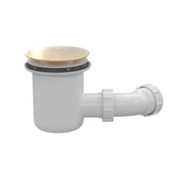 110mm Brushed Brass Dome Shower Trap Cover