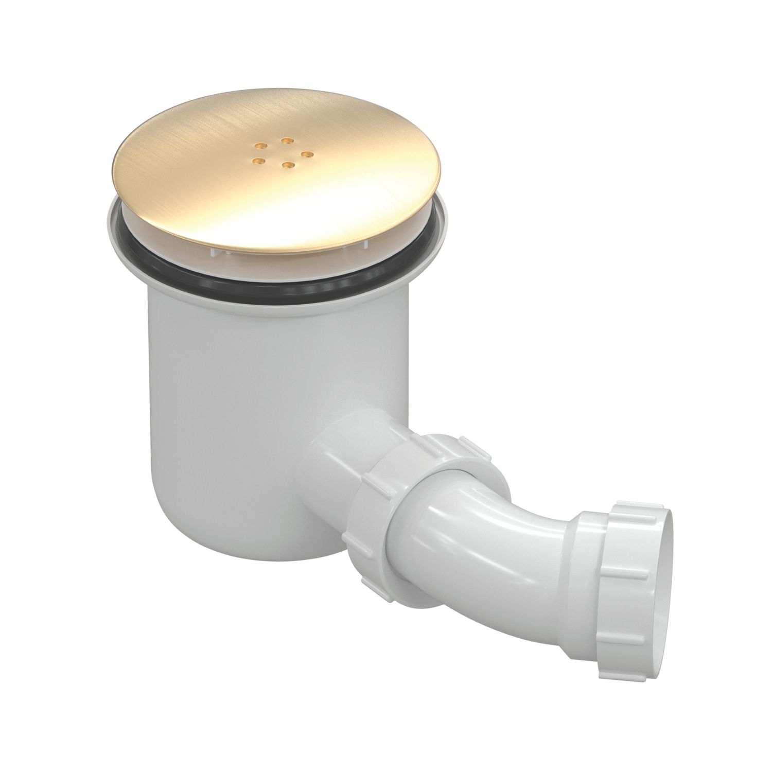 110mm Brushed Brass Dome Shower Trap Cover (749AA)