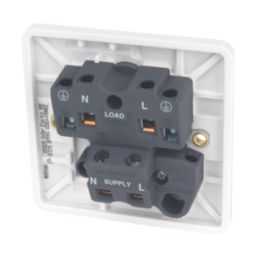 Hager Sollysta WMDP84N 20A 1-Gang 2P+E Control Switch White with LED