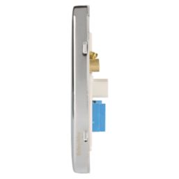 Schneider Electric Lisse Deco 1-Gang Slave Polished Chrome with White Inserts