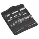 Wera 8100 SB 7 Zyklop Metal 3/8" Drive Ratchet & Socket Set 29 Pcs