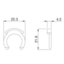 Flomasta  Plastic Collet Clips Blue 15mm 10 Pack