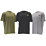 DeWalt Performance Short Sleeve T-Shirt Black, Gunsmoke & Grey Large 45" Chest 3 Pack