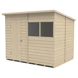 Forest  8' x 6' (Nominal) Pent Overlap Timber Shed with Assembly