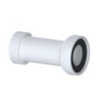 Viva  Rigid Straight Extended WC Pan Connector White 255mm
