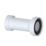 Viva  Rigid Straight Extended WC Pan Connector White 255mm