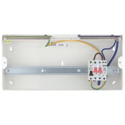 British General Fortress 22-Module 18-Way Part-Populated  Main Switch Consumer Unit with SPD