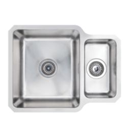 Metis  White Fleck Kitchen Worktop with 1.5 Bowl Stainless Steel Sink 3050mm x 620mm x 15mm