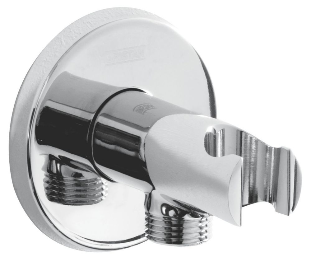 Bristan Easyfit Contemporary Round Shower Wall Outlet with Handset