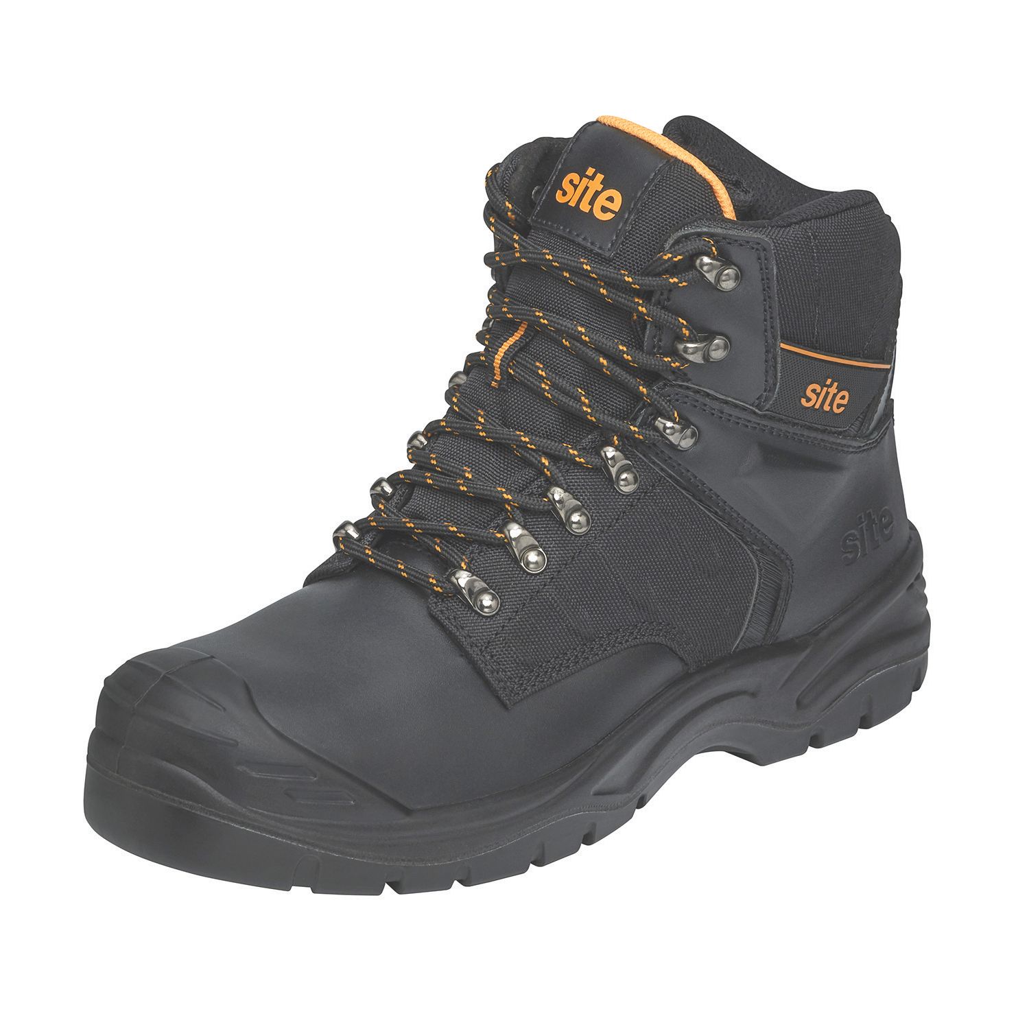 Site Prescott Size 8 Black Waterproof Steel Toe Cap Safety Boots (749RT)