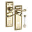 Smith & Locke  Fire Rated WC Door Handles Pair Polished Brass