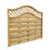 Forest Prague  Lattice Curved Top Fence Panels Natural Timber 6' x 5' Pack of 7