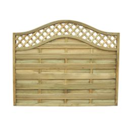 Forest Prague  Lattice Curved Top Fence Panels Natural Timber 6' x 5' Pack of 7