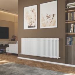 Azur 600mm x 1460mm 6351BTU White Horizontal 3 Column Radiator