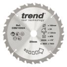 Trend  Wood/Chipboard/MDF Circular Saw Blade 185mm x 20mm 24T