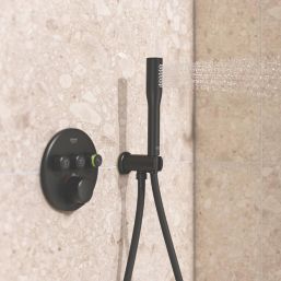 Grohe Precision SmartControl HP Rear-Fed Concealed Matt Black Thermostatic Shower System