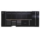 Bunker  Black 25 Piece Modular Storage Set with 1 Bowl Stainless Steel Sink