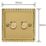 Varilight V-Pro 2-Gang 2-Way LED Dimmer Switch  Georgian Brass with Colour-Matched Inserts
