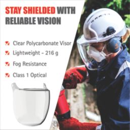 JSP EVOGuard C2 Mounted Face Shield Clear